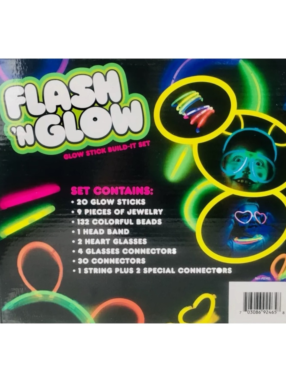 Flash N Glow Glow Stick Build-It Set 200+ Pieces Party Accessories NIB